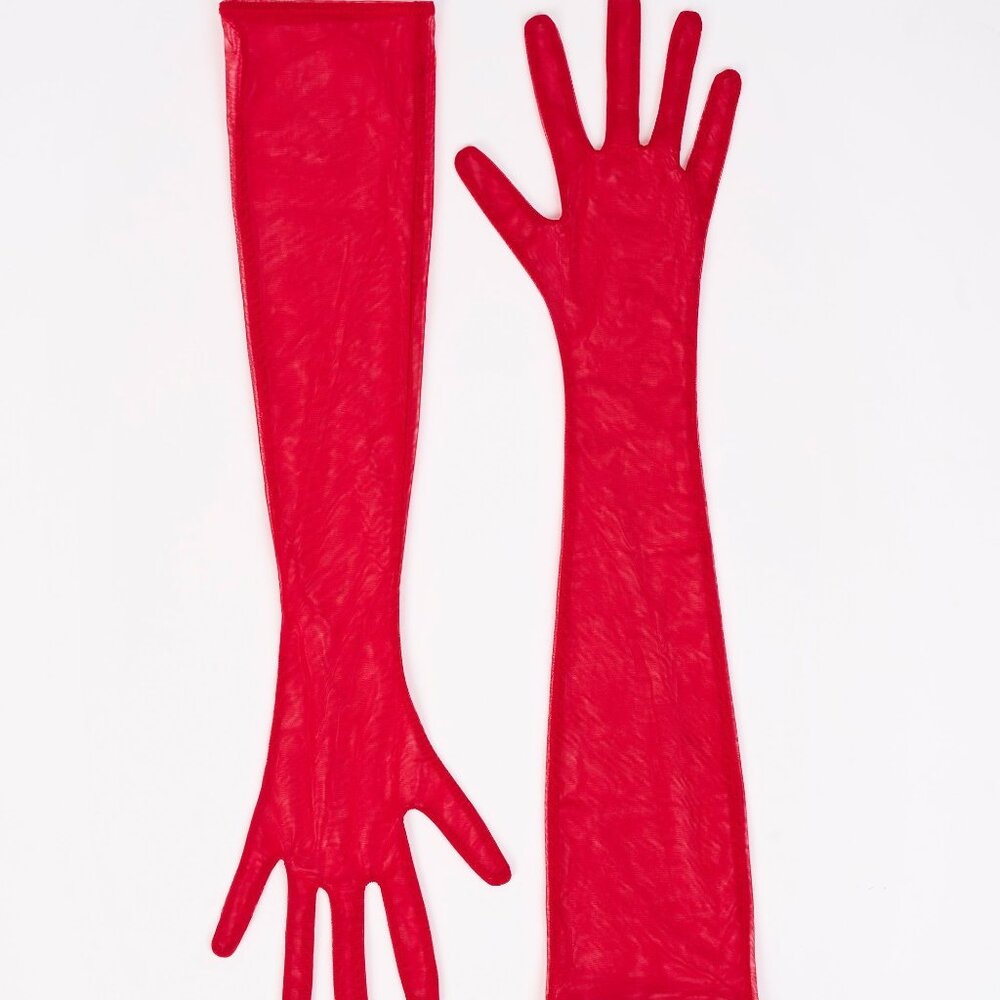 Oh Polly Mesh Gloves in Fire Red Size OneSizeOne Size